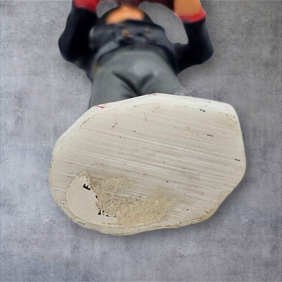 Vintage Lemax Christmas Village Figures Caroler & Elf Helper Pair Holiday Decor - Picture 4 of 5